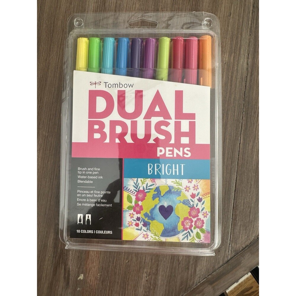 Tombow Dual Brush Pen Bright Palette Set - 10 Pack (56185)